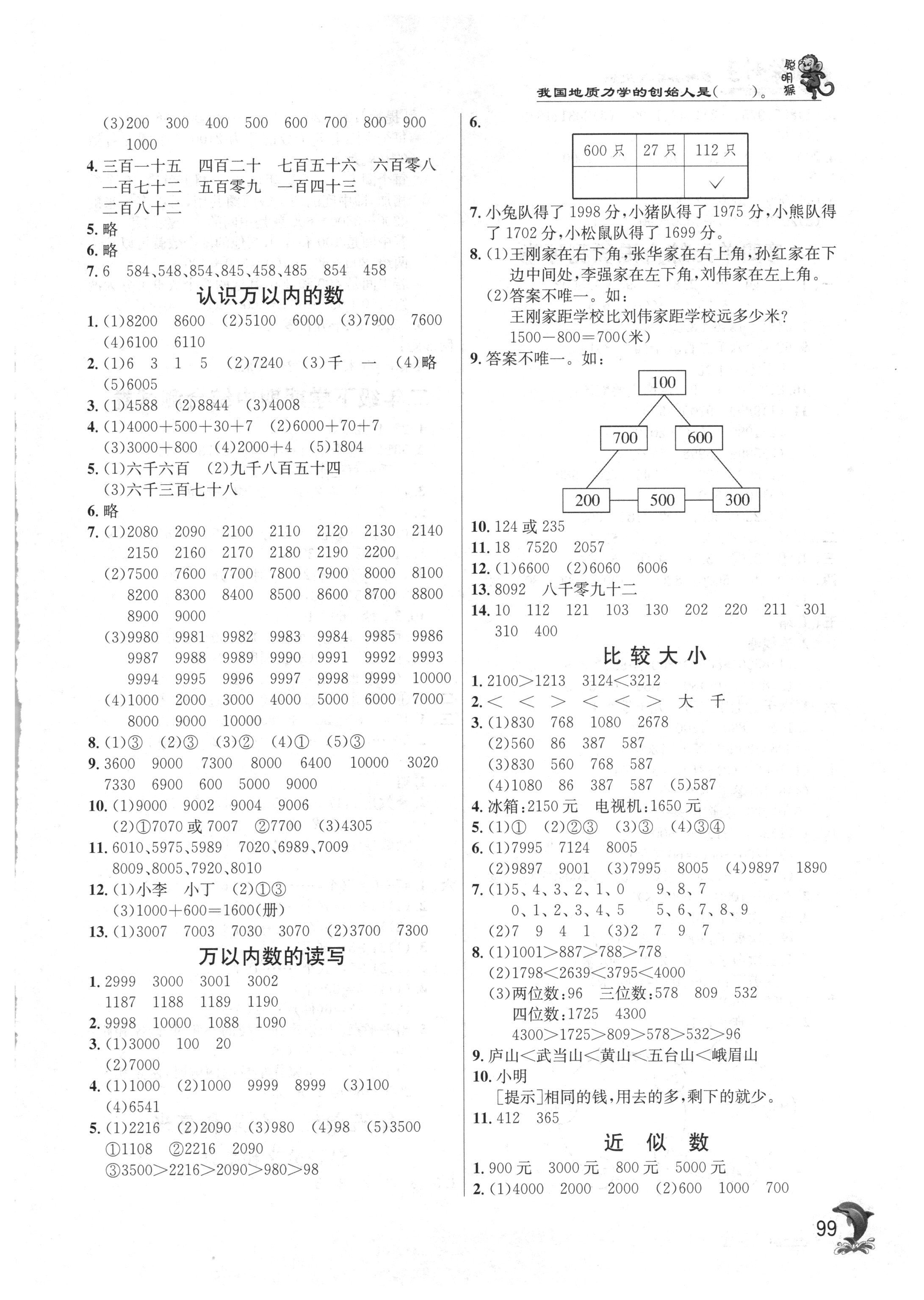 2018年实验班提优训练二年级数学下册苏教版 参考答案第4页