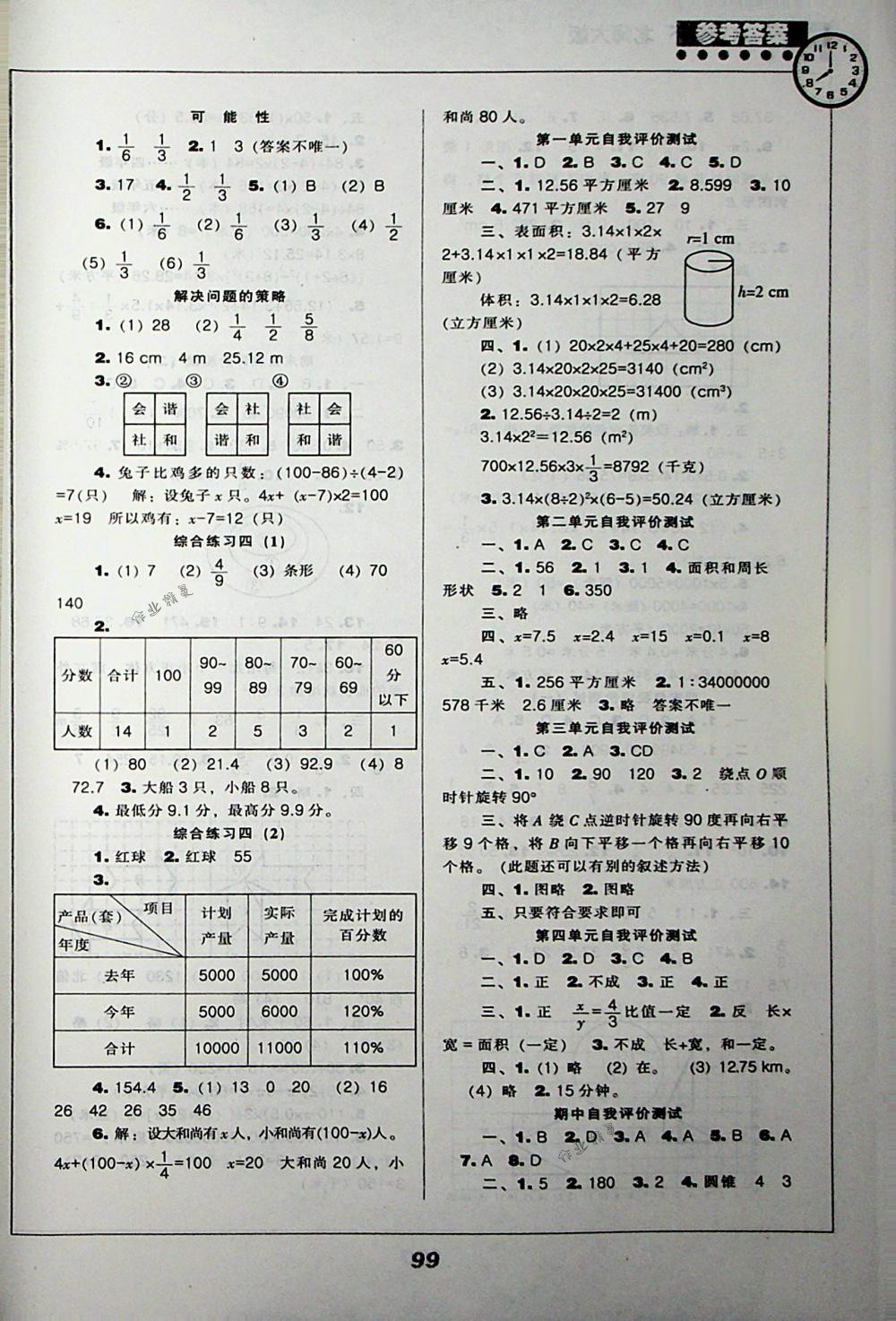 2018年新课程能力培养六年级数学下册北师大版 第7页