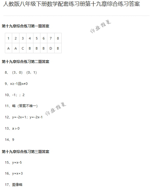 2018年配套練習冊人民教育出版社八年級數(shù)學下冊人教版 第163頁