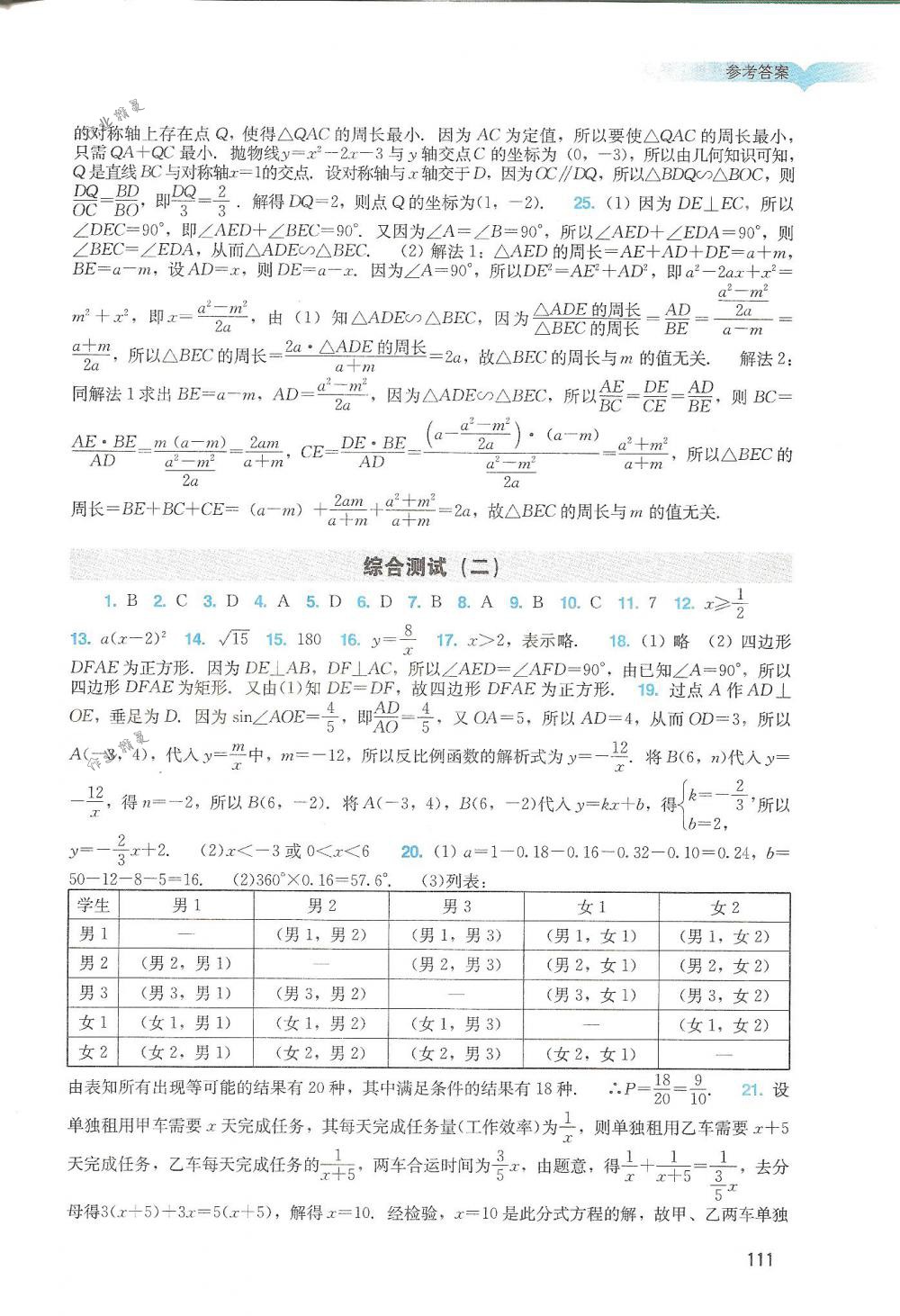 2018年陽光學業(yè)評價九年級數(shù)學下冊人教版 第11頁