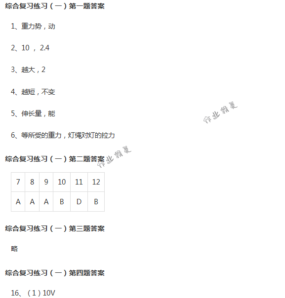 2018年配套練習(xí)冊人民教育出版社九年級物理下冊人教版 第41頁