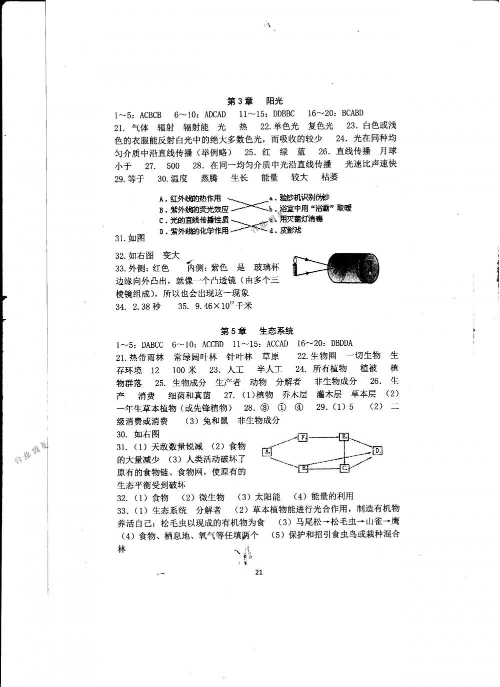2018年全程助學與學習評估七年級科學下冊華師大版 第21頁