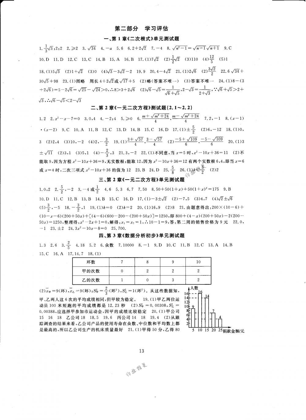 2018年全程助学与学习评估八年级数学下册浙教版 第13页