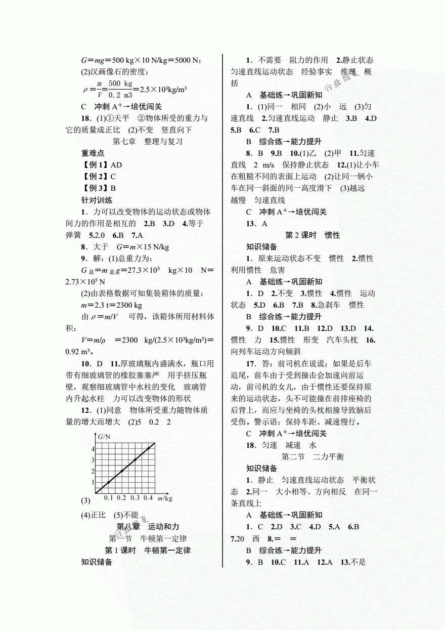 2018年优质课堂导学案八年级物理下册人教版 第2页