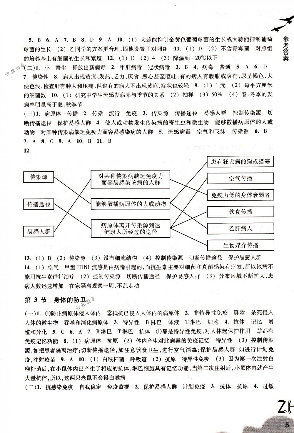 2018年作业本九年级科学下册浙教版浙江教育出版社 第5页