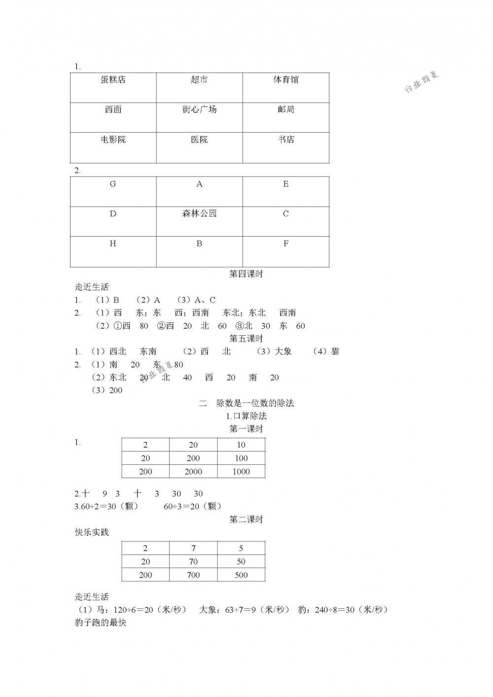 2018年作業(yè)本三年級數(shù)學(xué)下冊人教版江西教育出版社 第2頁