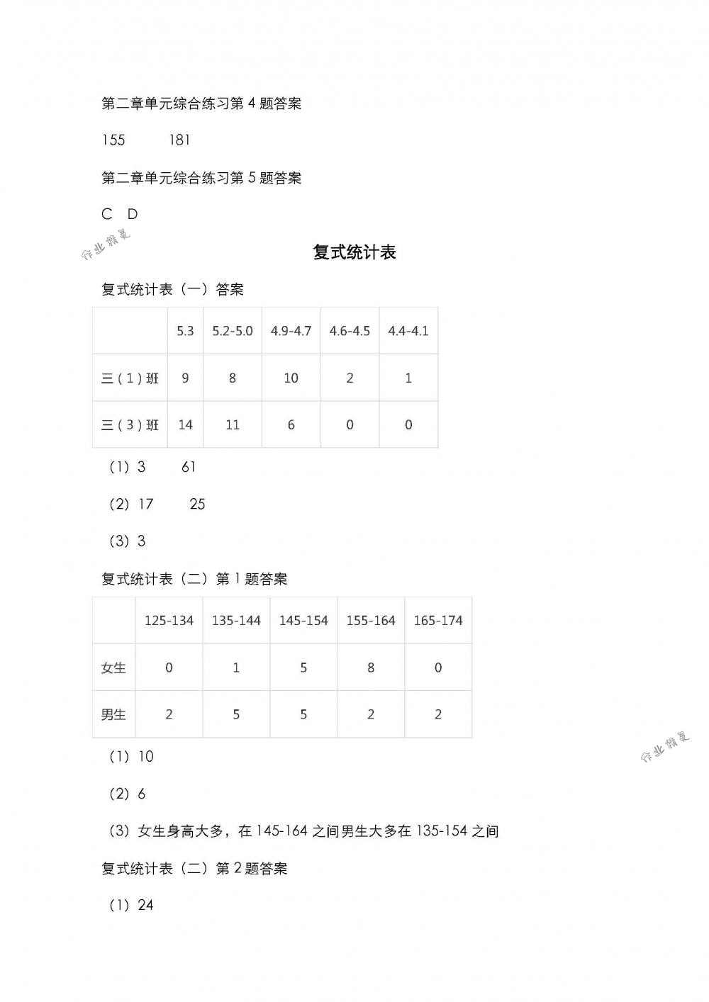 2018年數(shù)學(xué)作業(yè)本三年級下冊人教版浙江教育出版社 第12頁