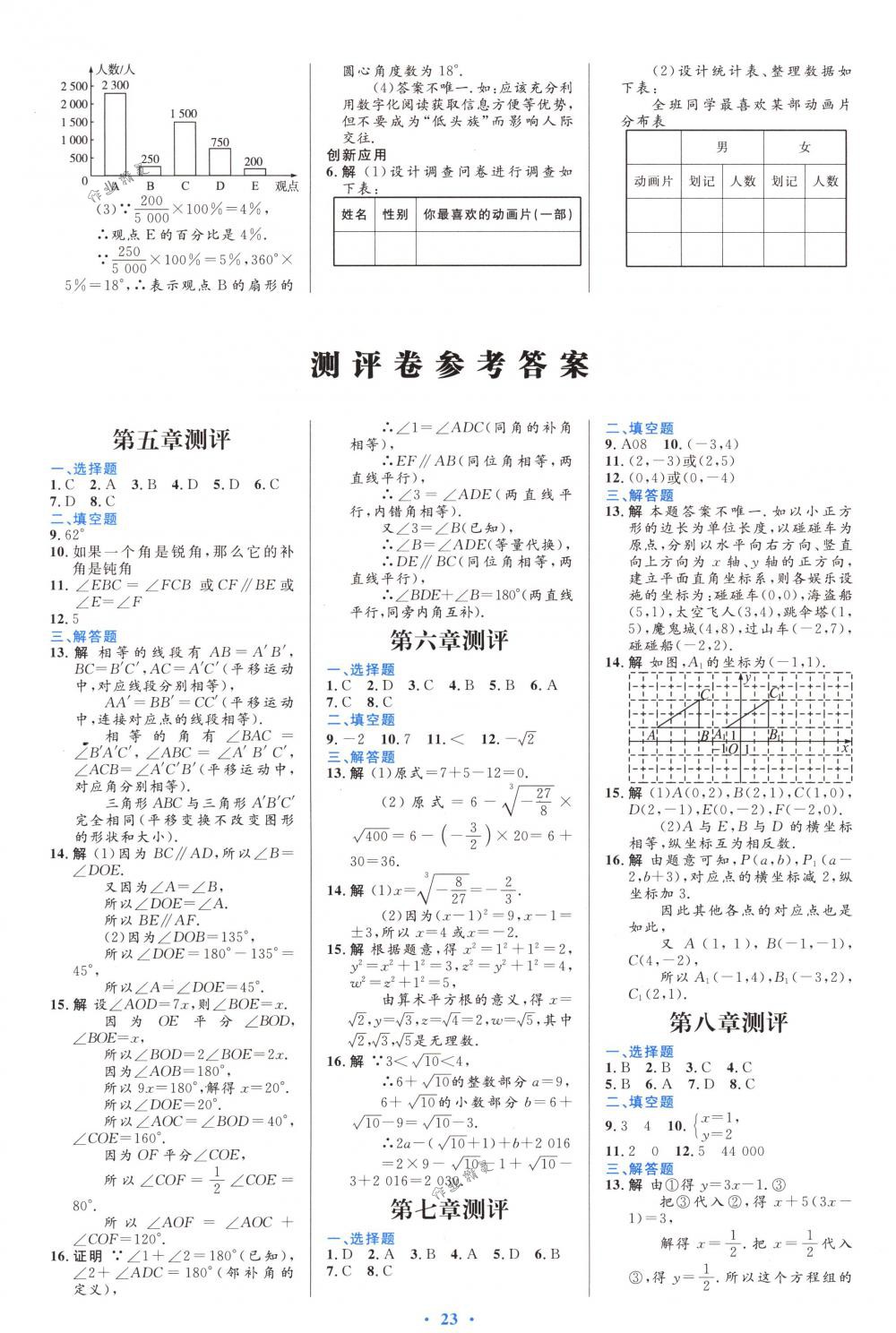 2018年初中同步测控优化设计七年级数学下册人教版福建专版 第9页