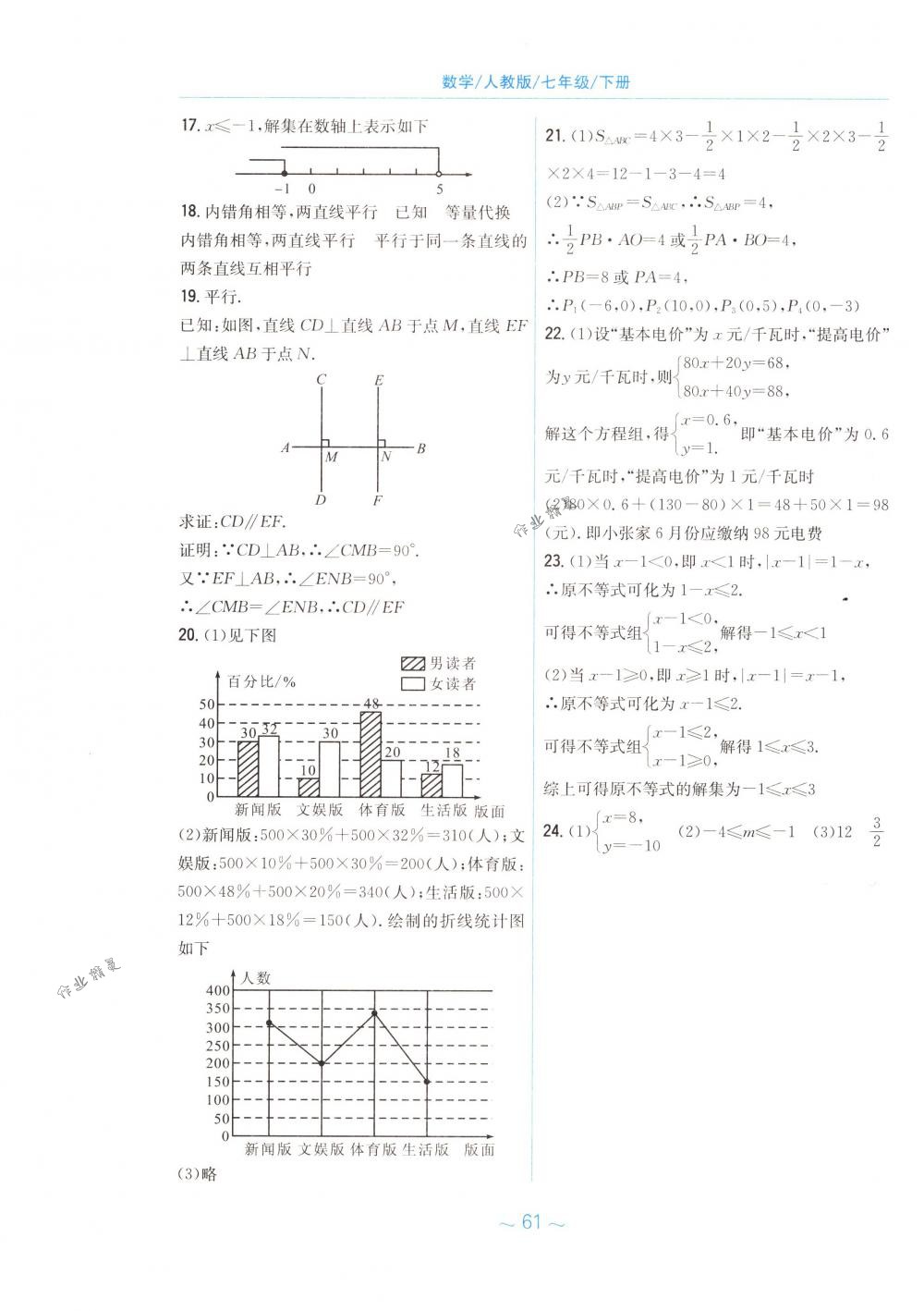 2018年新編基礎(chǔ)訓(xùn)練七年級數(shù)學(xué)下冊人教版 第29頁