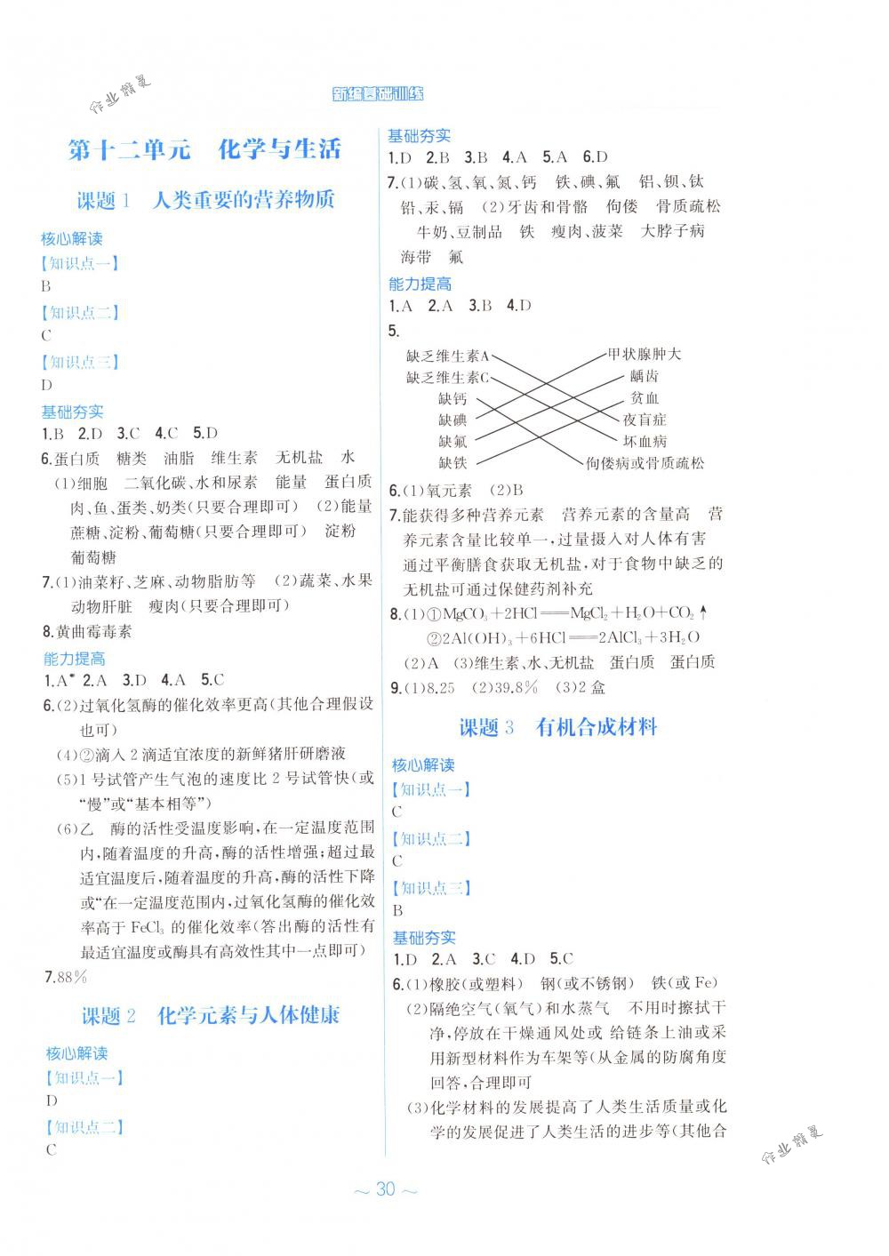 2018年新編基礎訓練九年級化學下冊人教版 第10頁