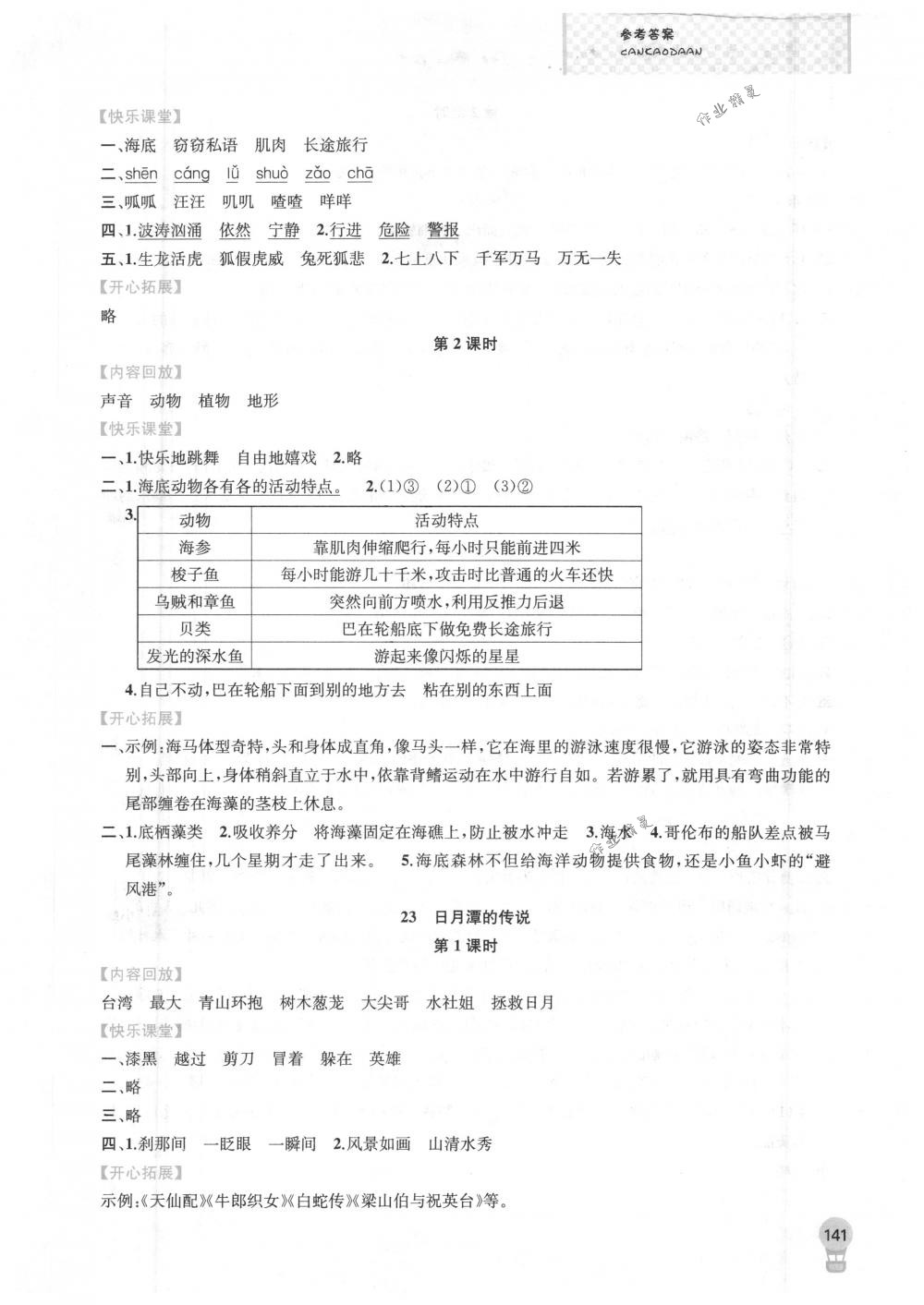 2018年金鑰匙1+1課時作業(yè)三年級語文下冊國際江蘇版 第19頁