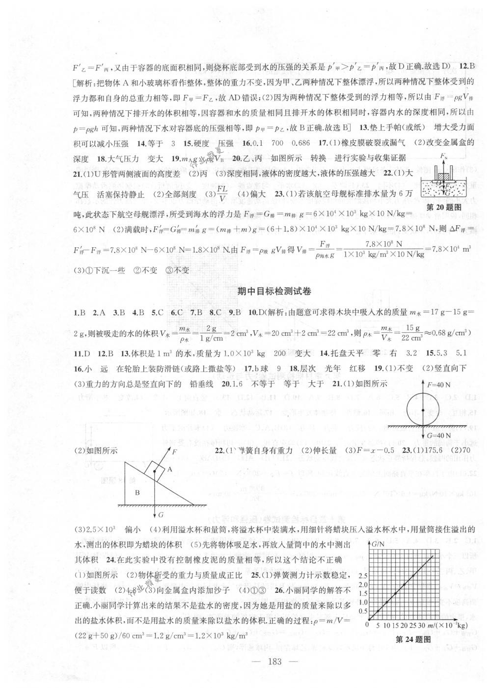 2018年金鑰匙1加1課時(shí)作業(yè)加目標(biāo)檢測八年級物理下冊國際江蘇版 第23頁