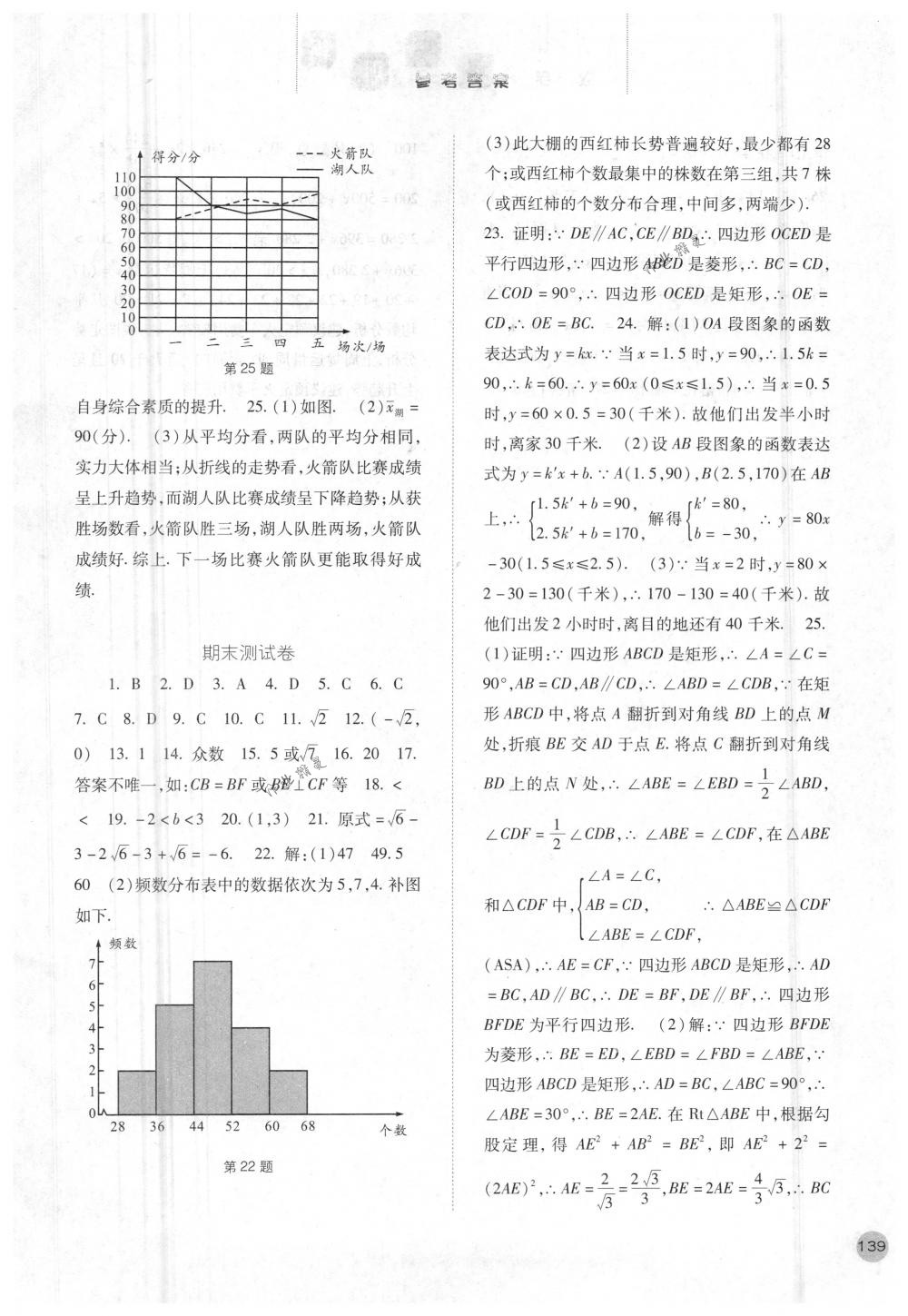 2018年同步训练八年级数学下册人教版河北人民出版社 第21页