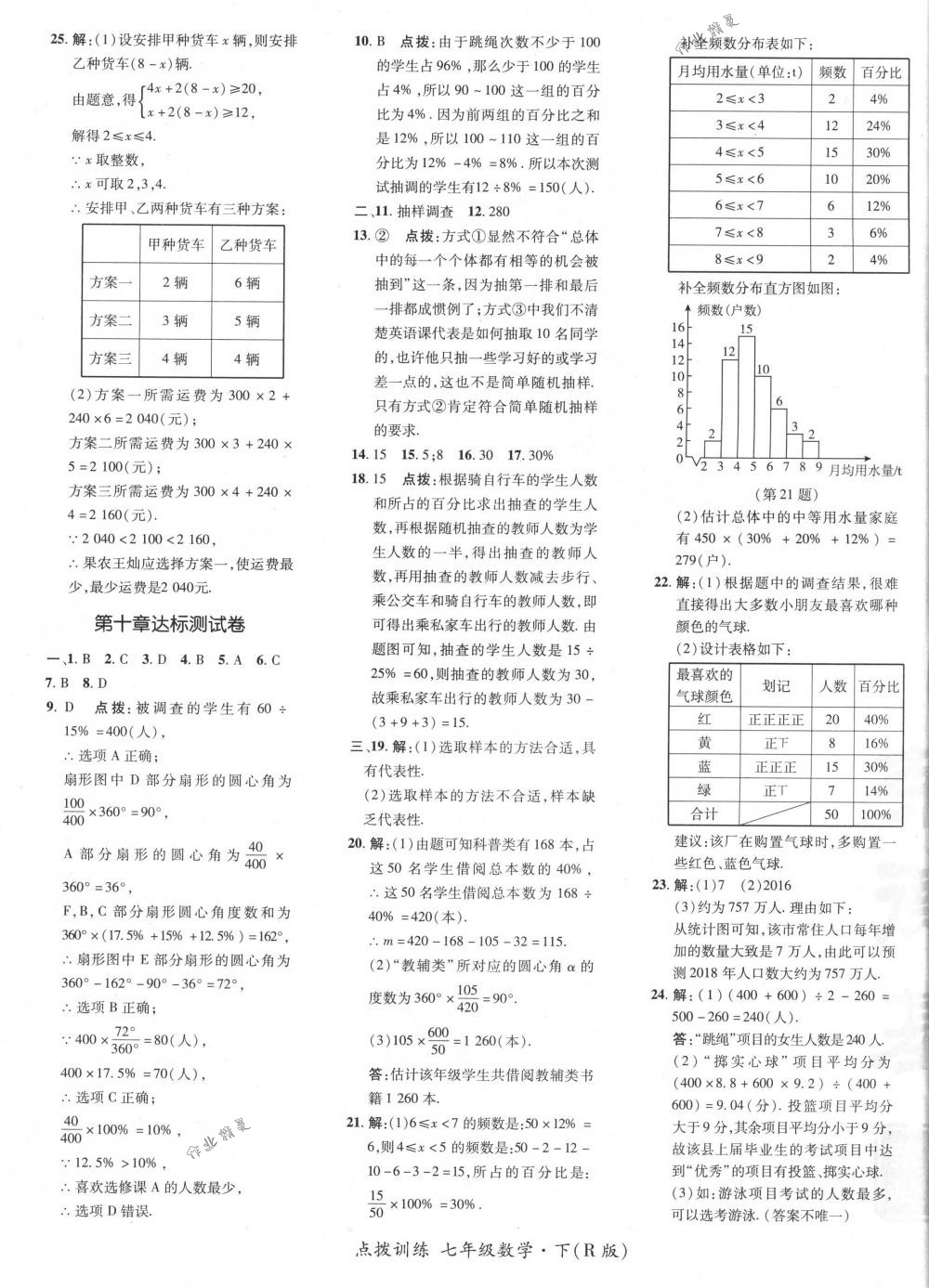 2018年點(diǎn)撥訓(xùn)練七年級數(shù)學(xué)下冊人教版 第5頁