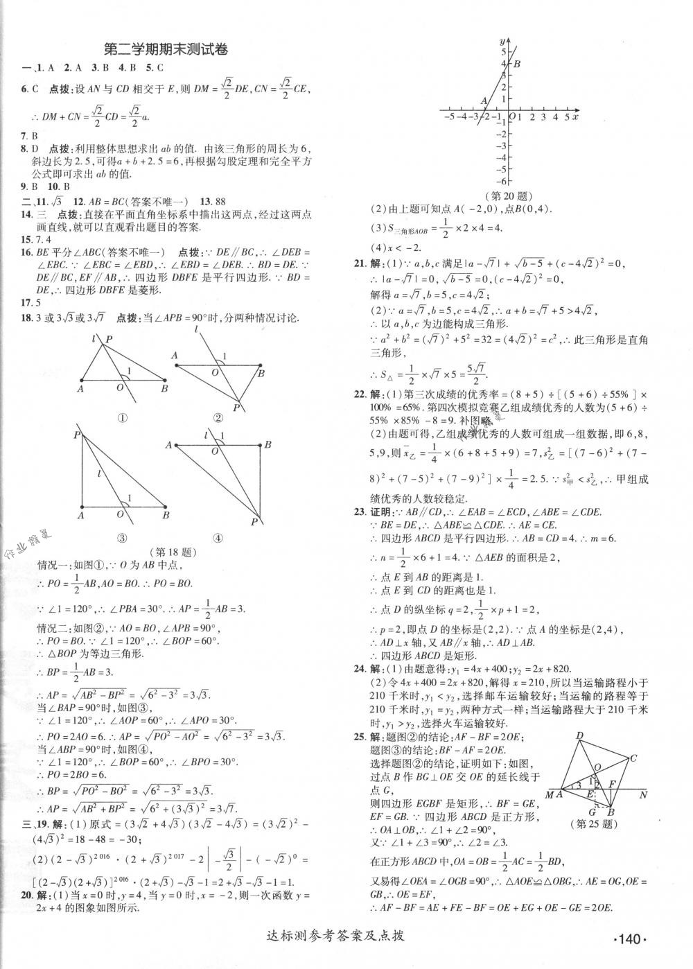 2018年點(diǎn)撥訓(xùn)練八年級(jí)數(shù)學(xué)下冊(cè)人教版 第6頁(yè)