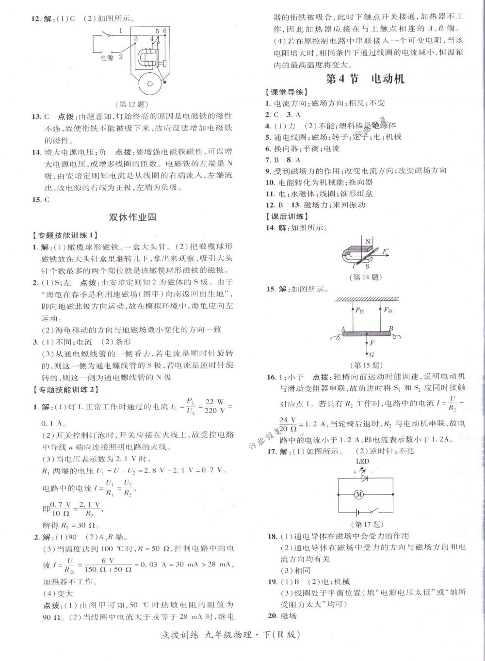 2018年点拨训练九年级物理下册人教版 第21页