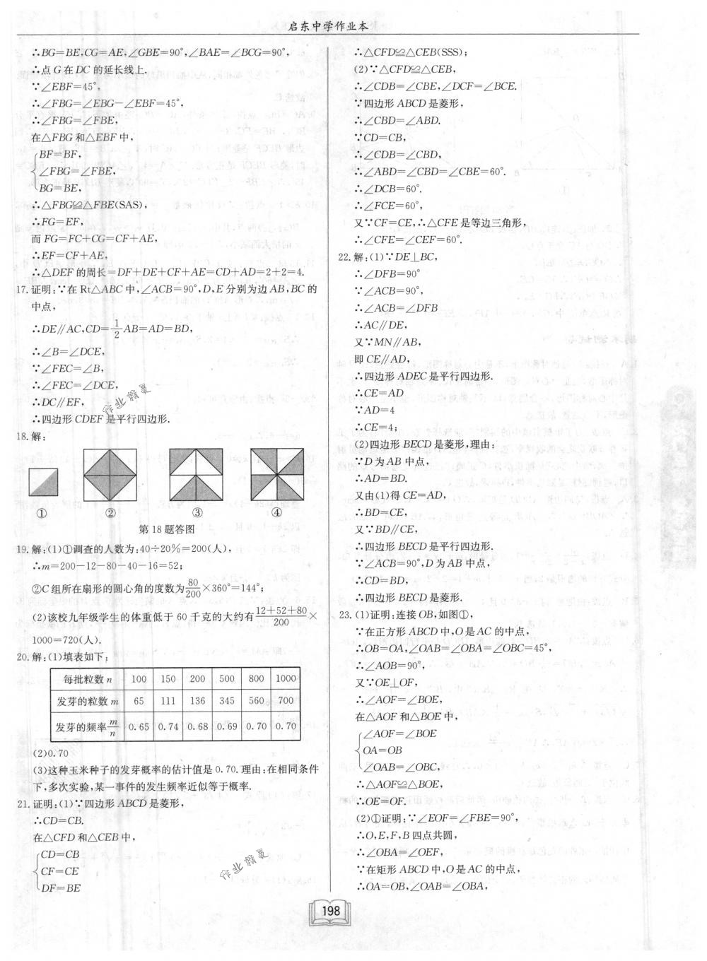 2018年启东中学作业本八年级数学下册江苏版 第54页