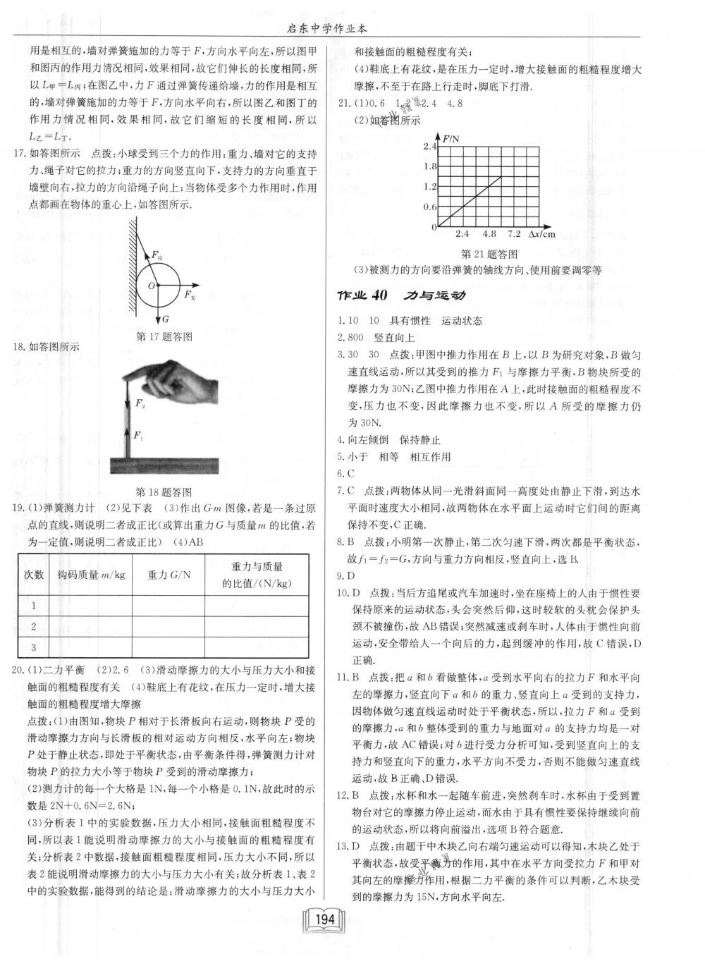 2018年啟東中學(xué)作業(yè)本九年級物理下冊江蘇版 第18頁