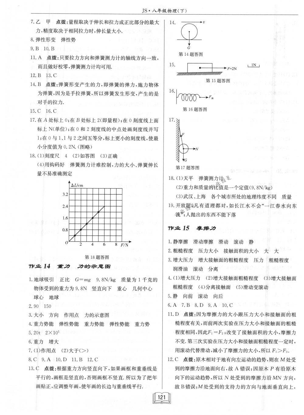 2018年启东中学作业本八年级物理下册江苏版 第5页