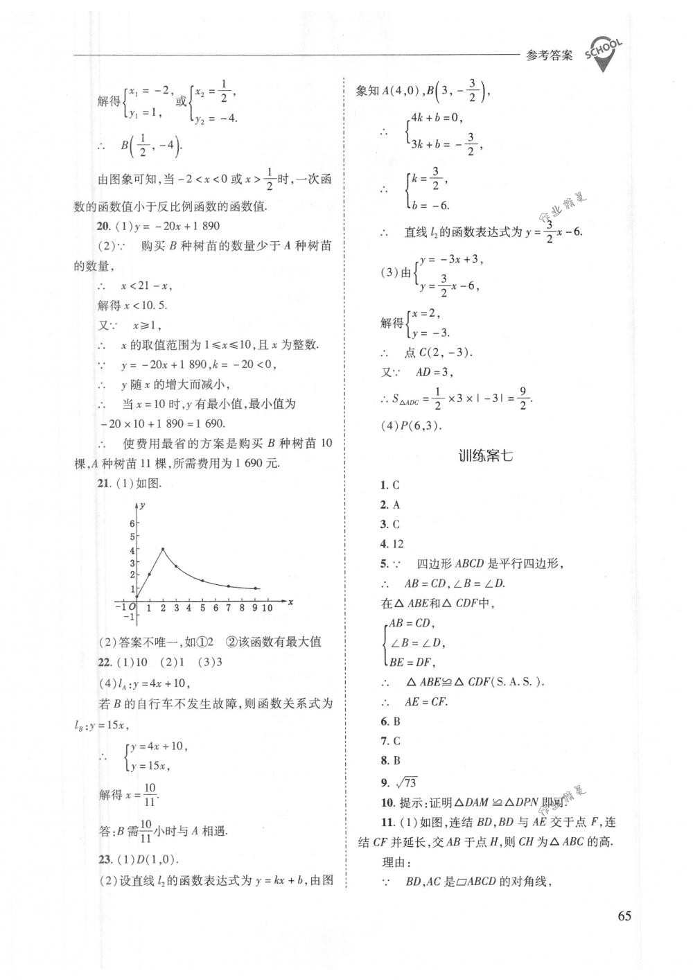 2018年新課程問題解決導(dǎo)學(xué)方案八年級數(shù)學(xué)下冊華東師大版 第65頁