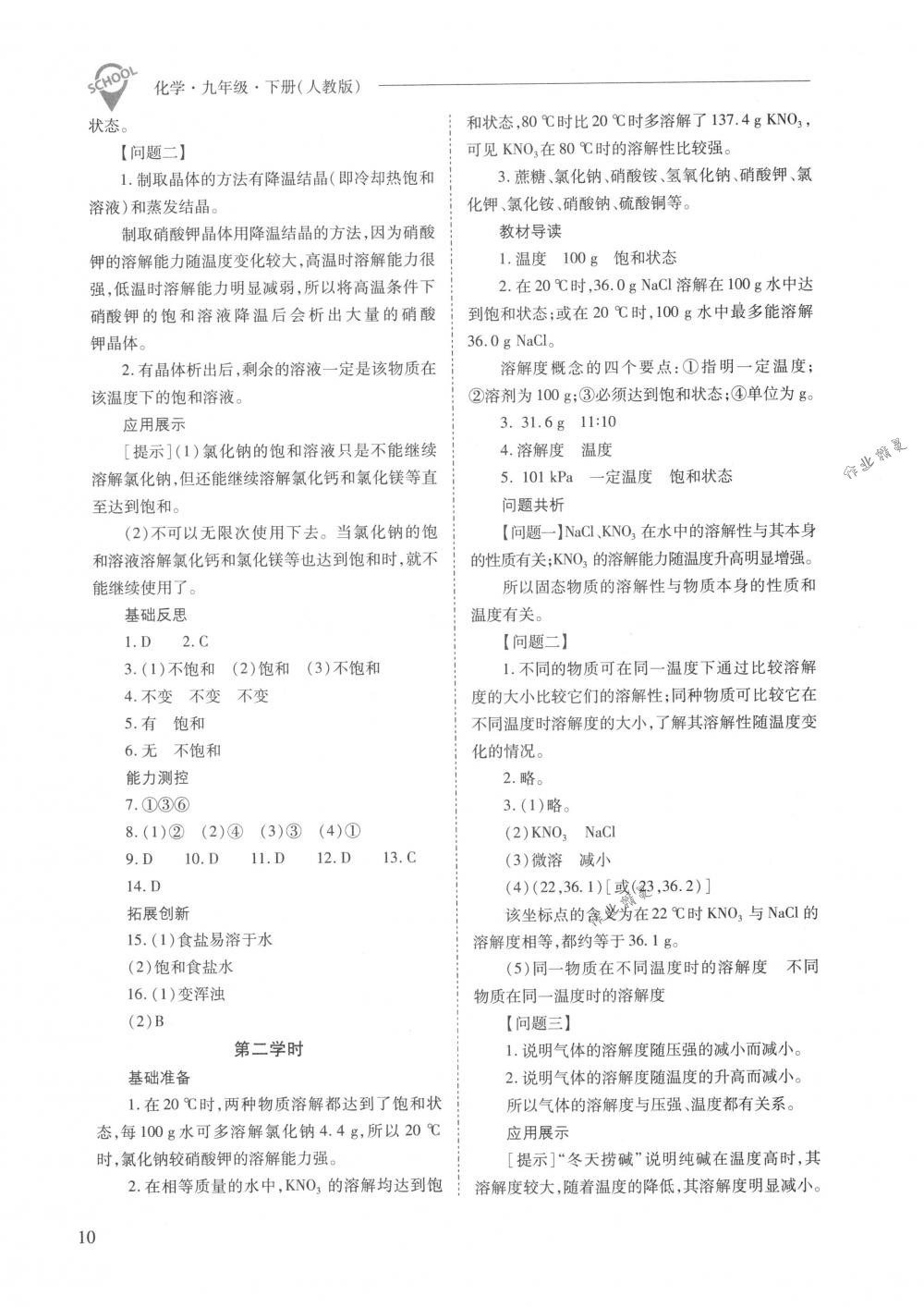 2018年新课程问题解决导学方案九年级化学下册人教版 第10页