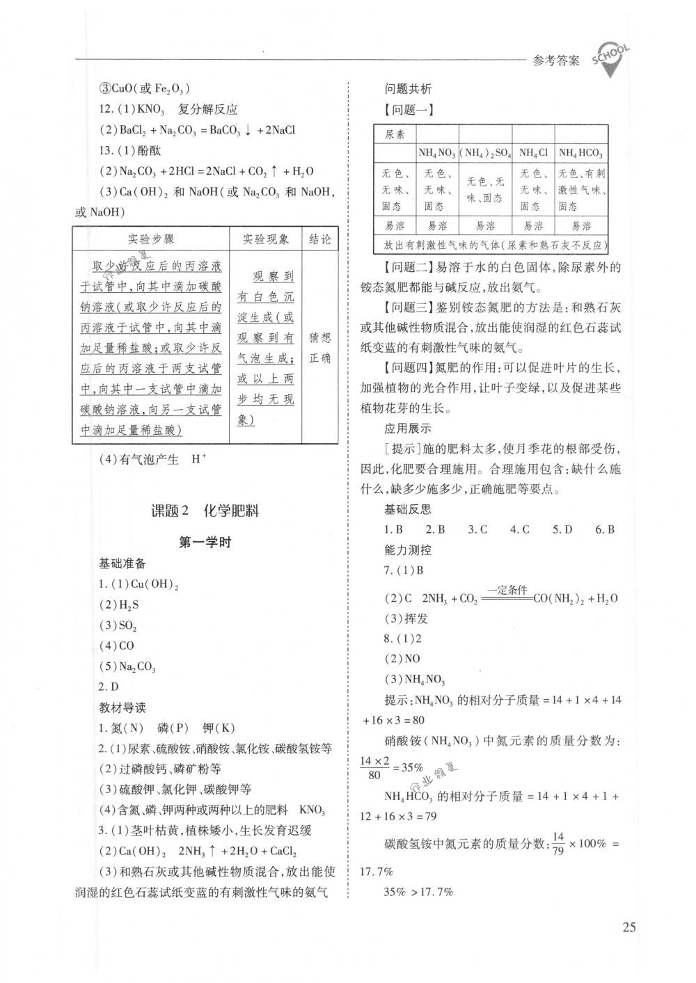 2018年新课程问题解决导学方案九年级化学下册人教版 第25页