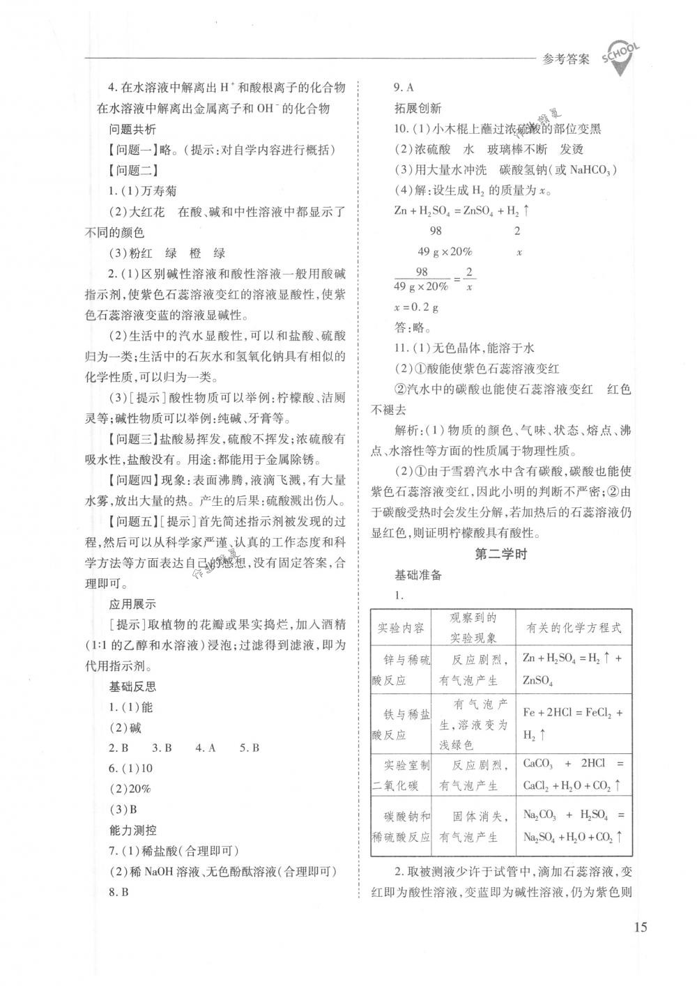 2018年新课程问题解决导学方案九年级化学下册人教版 第15页