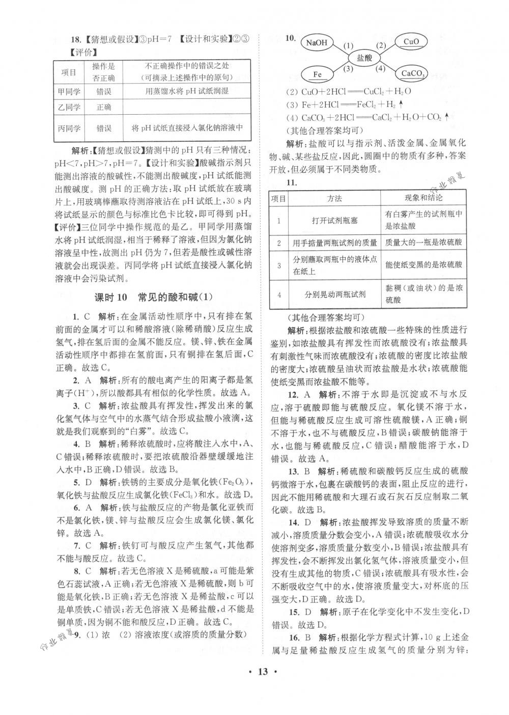 2018年初中化學(xué)小題狂做九年級下冊滬教版提優(yōu)版 第13頁