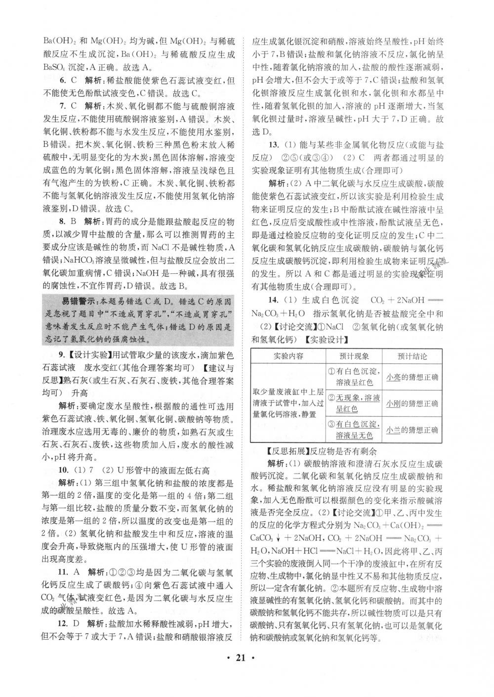 2018年初中化學(xué)小題狂做九年級下冊滬教版提優(yōu)版 第21頁