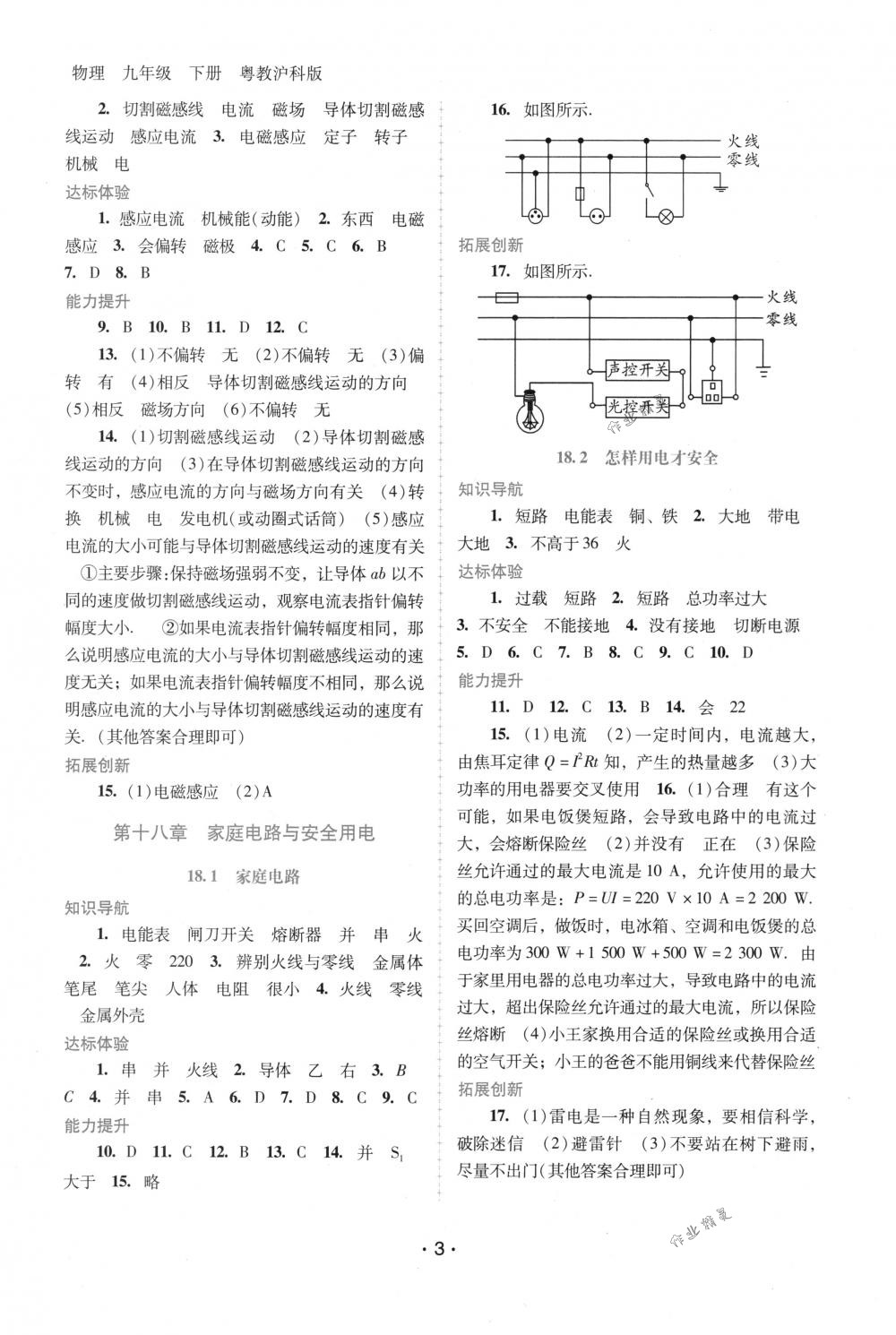 2018年自主與互動學習新課程學習輔導九年級物理下冊粵滬版 第3頁