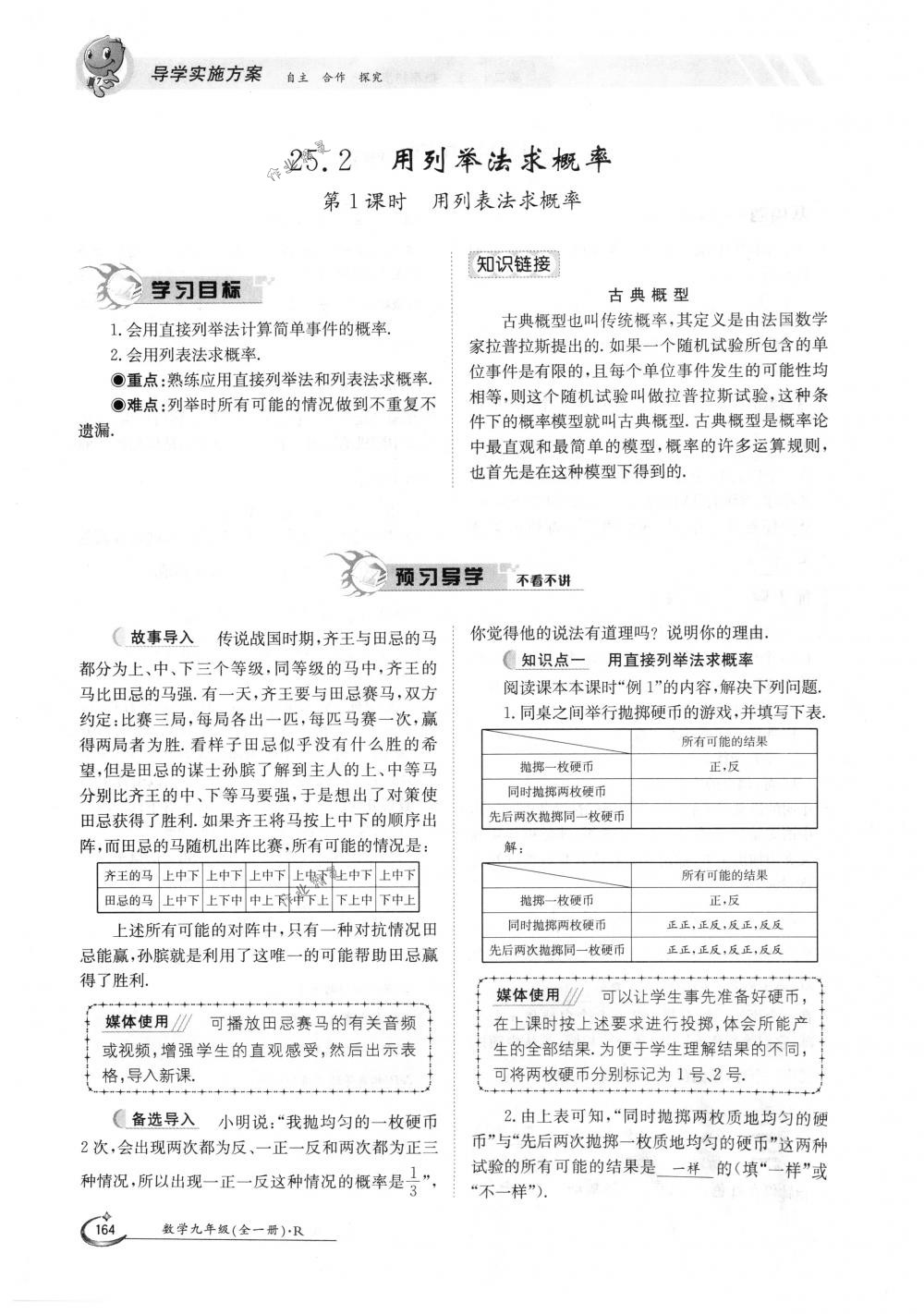 2018年金太陽導(dǎo)學(xué)案九年級(jí)數(shù)學(xué)全一冊(cè)人教版 第164頁