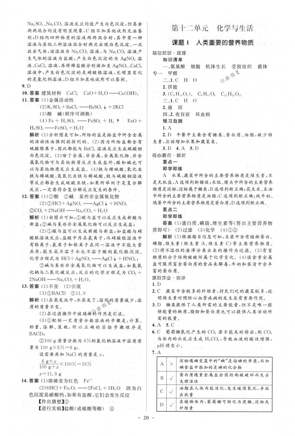 2018年人教金學典同步解析與測評學考練九年級化學下冊人教版 第20頁