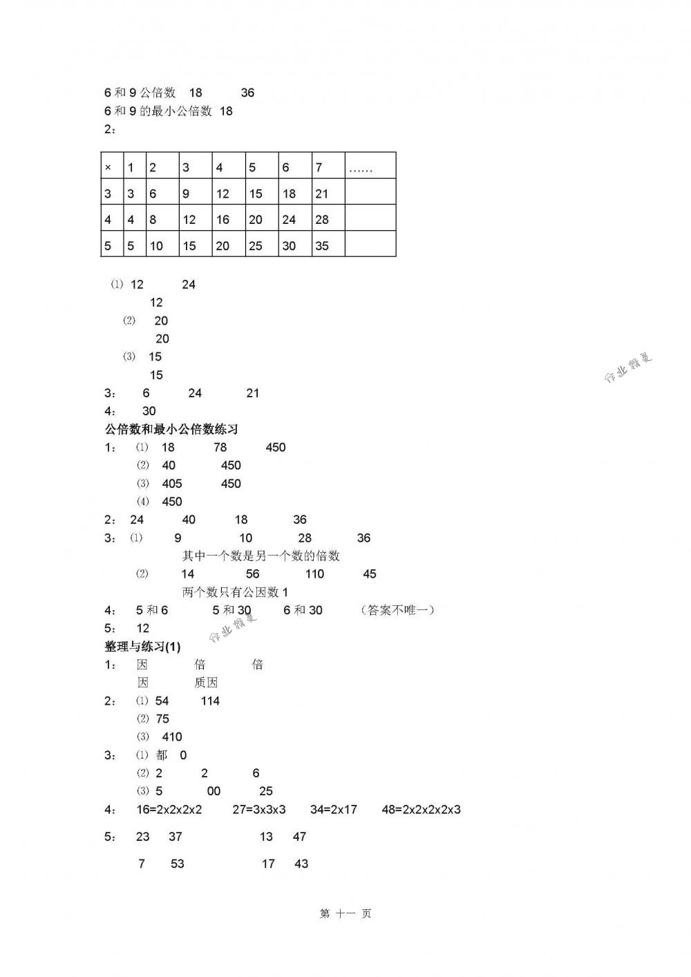 2018年數(shù)學(xué)補充習(xí)題五年級下冊蘇教版江蘇鳳凰教育出版社 第11頁