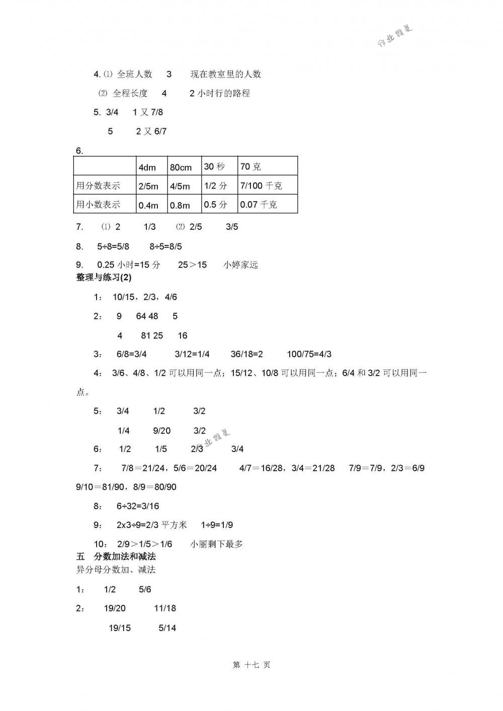 2018年數(shù)學(xué)補充習(xí)題五年級下冊蘇教版江蘇鳳凰教育出版社 第17頁