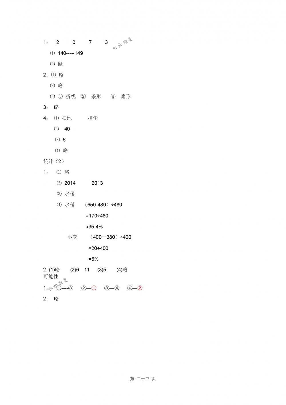 2018年數(shù)學(xué)補(bǔ)充習(xí)題六年級數(shù)學(xué)下冊蘇教版江蘇鳳凰教育出版社 第23頁