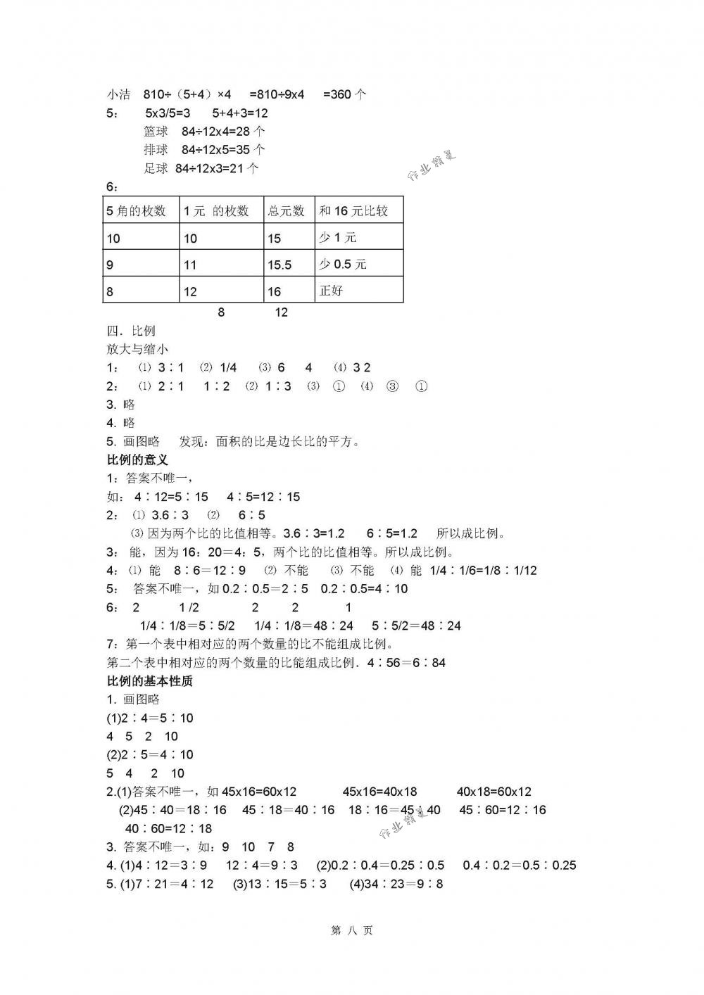 2018年數(shù)學(xué)補充習(xí)題六年級數(shù)學(xué)下冊蘇教版江蘇鳳凰教育出版社 第8頁