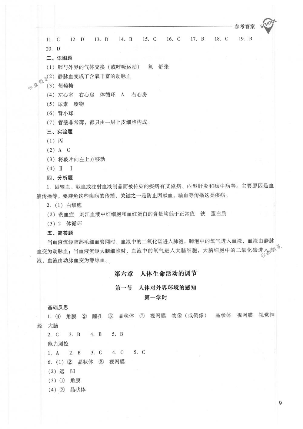 2018年新課程問(wèn)題解決導(dǎo)學(xué)方案七年級(jí)生物學(xué)下冊(cè)人教版 第9頁(yè)