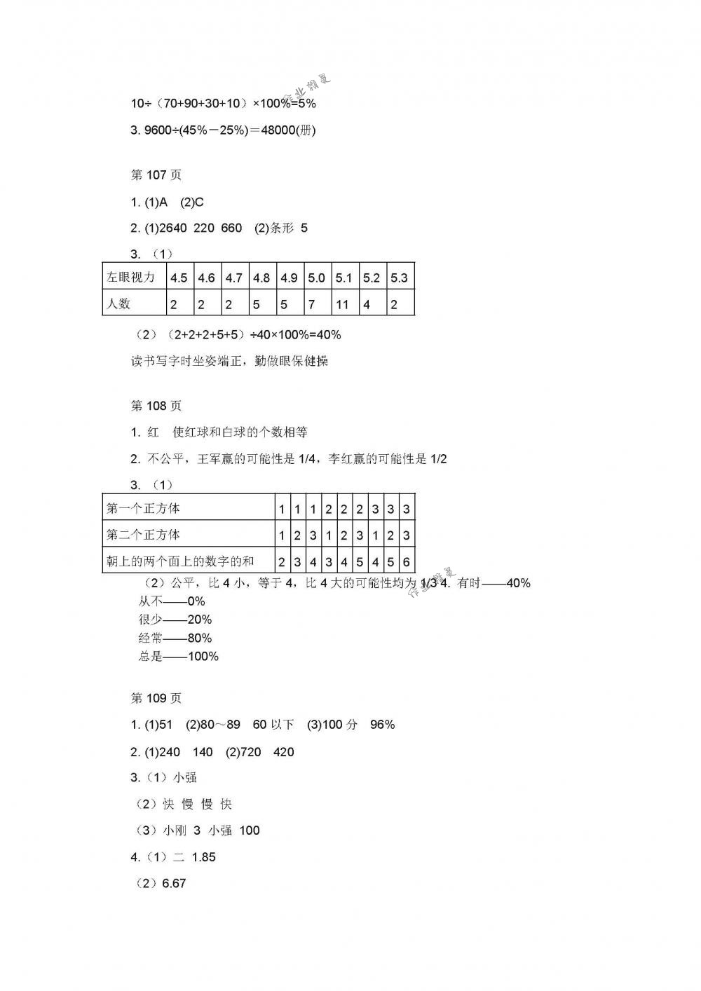 2018年伴你学六年级数学下册苏教版 第46页