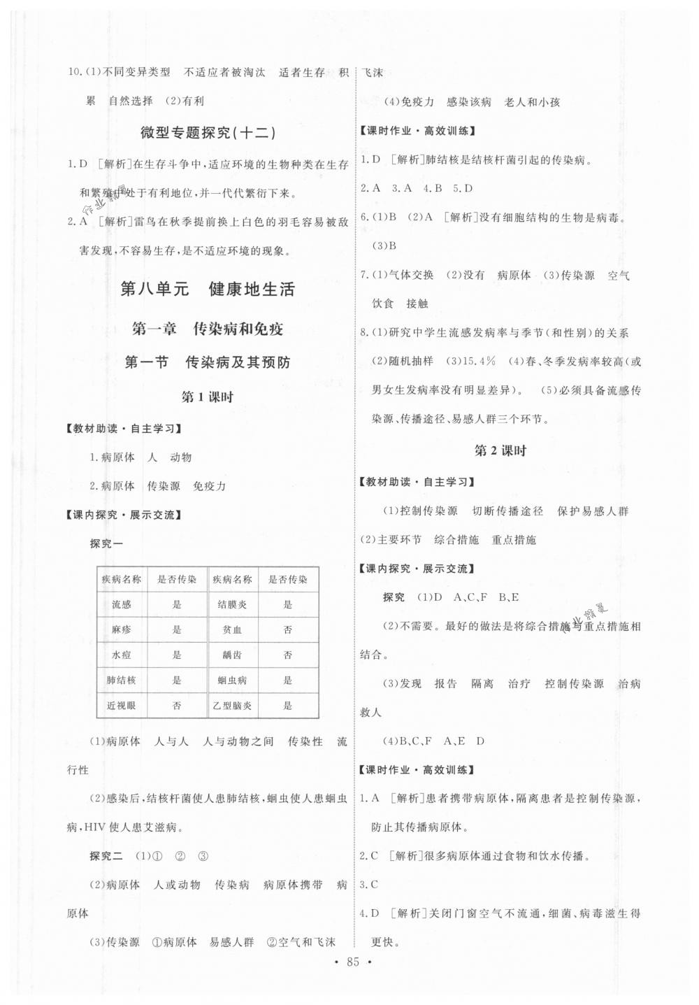 2018年能力培养与测试八年级生物学下册人教版 第11页