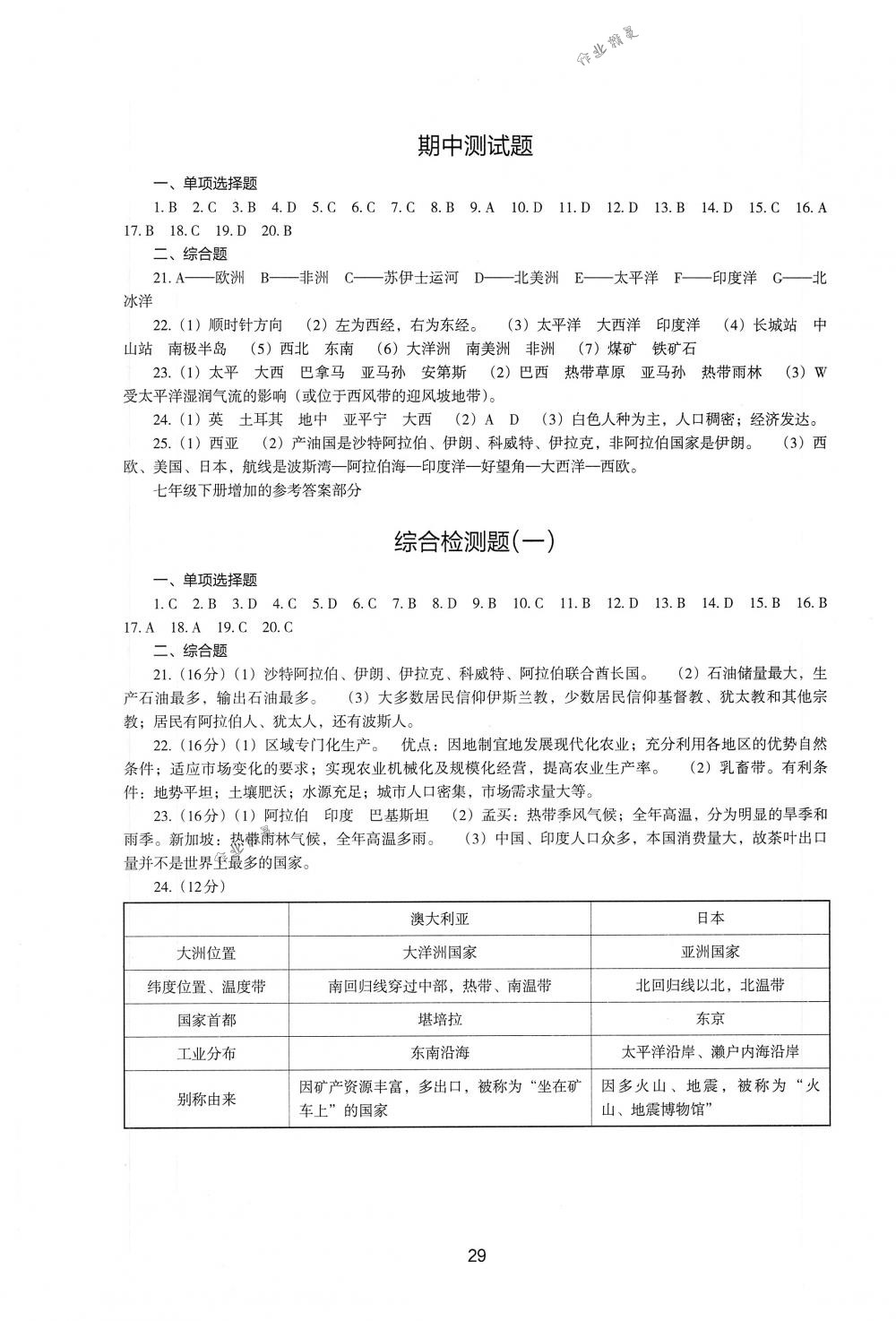 2018年新編助學讀本七年級地理下冊湘教版 第27頁