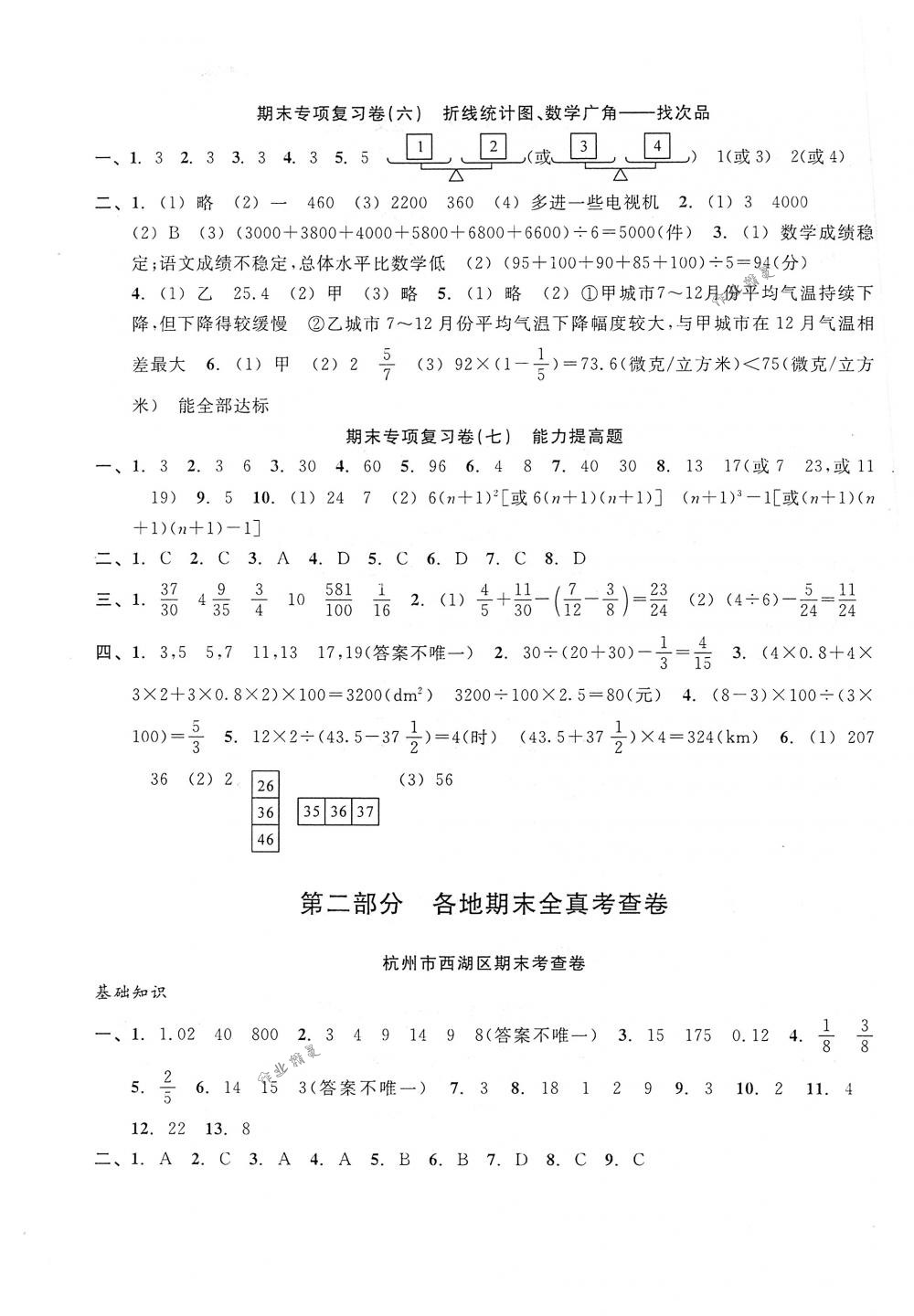 2018年各地期末名卷精选五年级数学下册人教版 第3页