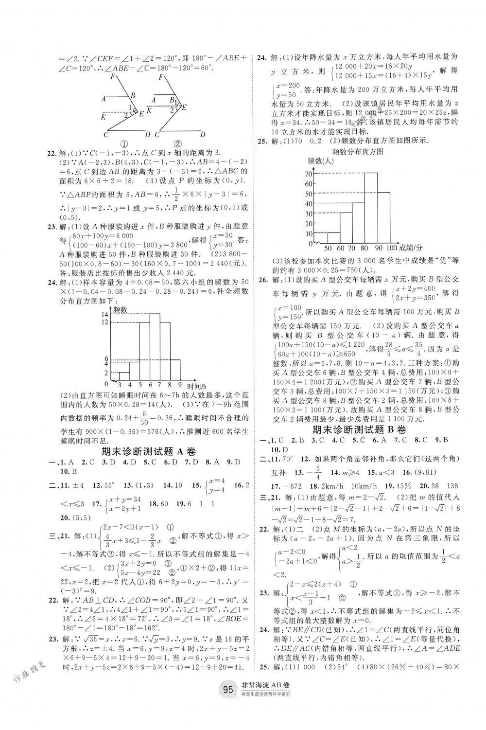 2018年海淀單元測試AB卷七年級數(shù)學(xué)下冊人教版 第7頁