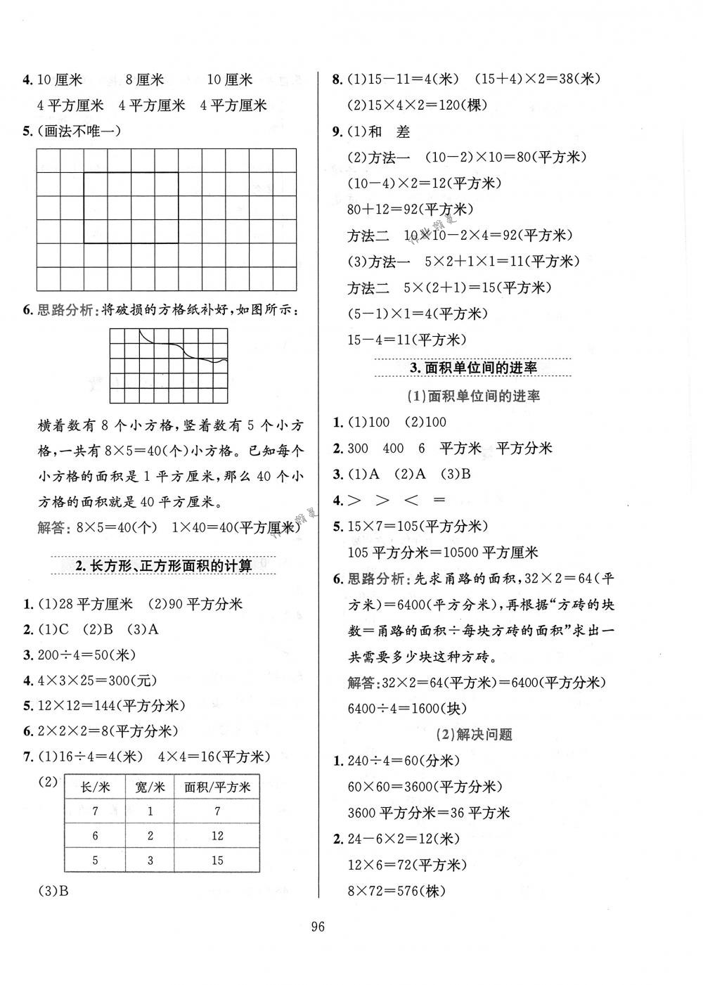 2018年小學(xué)教材全練三年級(jí)數(shù)學(xué)下冊(cè)人教版 第8頁(yè)