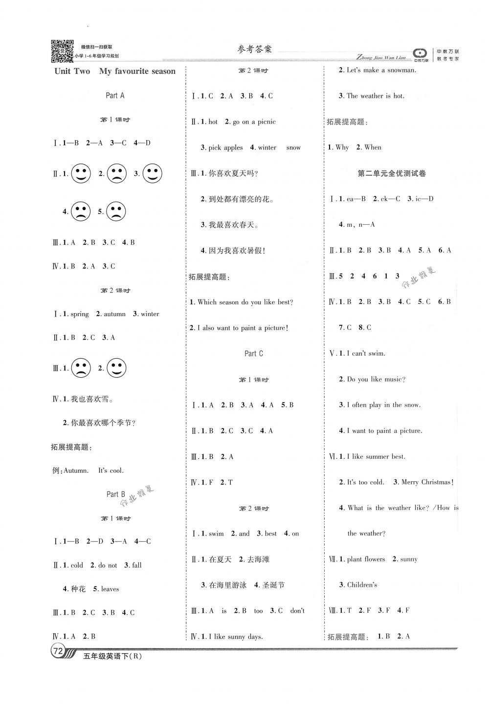 2018年全優(yōu)課堂考點(diǎn)集訓(xùn)與滿分備考五年級(jí)英語下冊(cè)人教版 第2頁