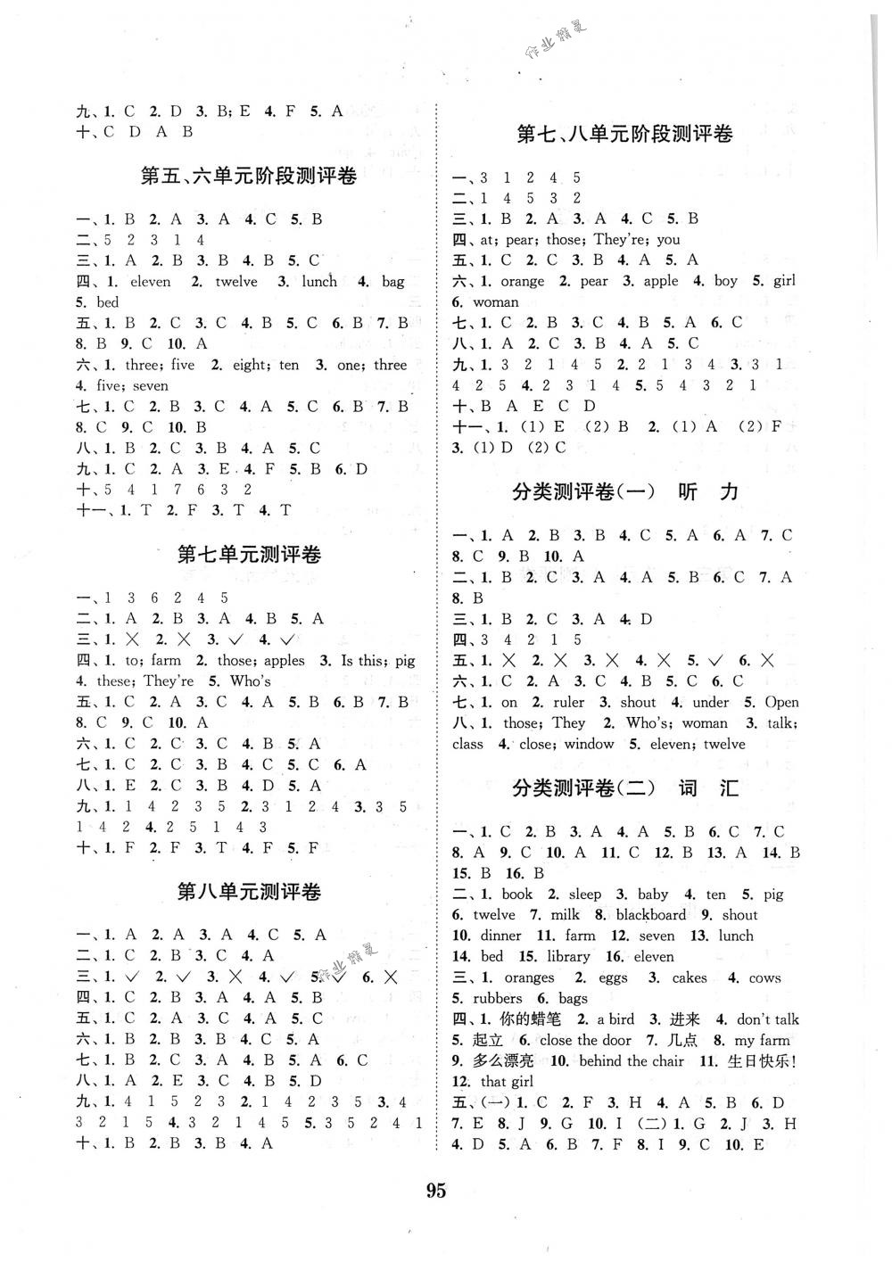 2018年通城學(xué)典小學(xué)全程測(cè)評(píng)卷三年級(jí)英語下冊(cè)譯林版 第7頁