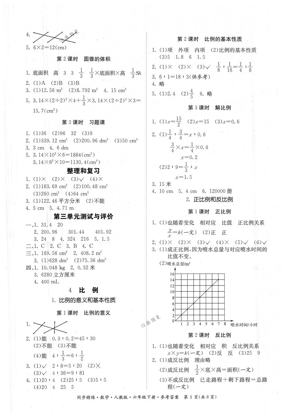 2018年同步精練六年級(jí)數(shù)學(xué)下冊(cè)人教版 第3頁