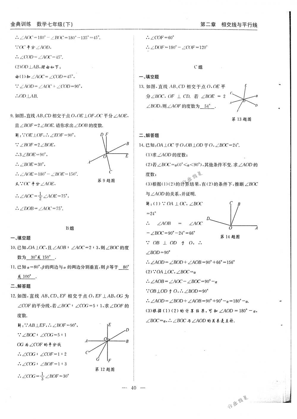 2018年金典訓練七年級數(shù)學下冊北師大版 第40頁