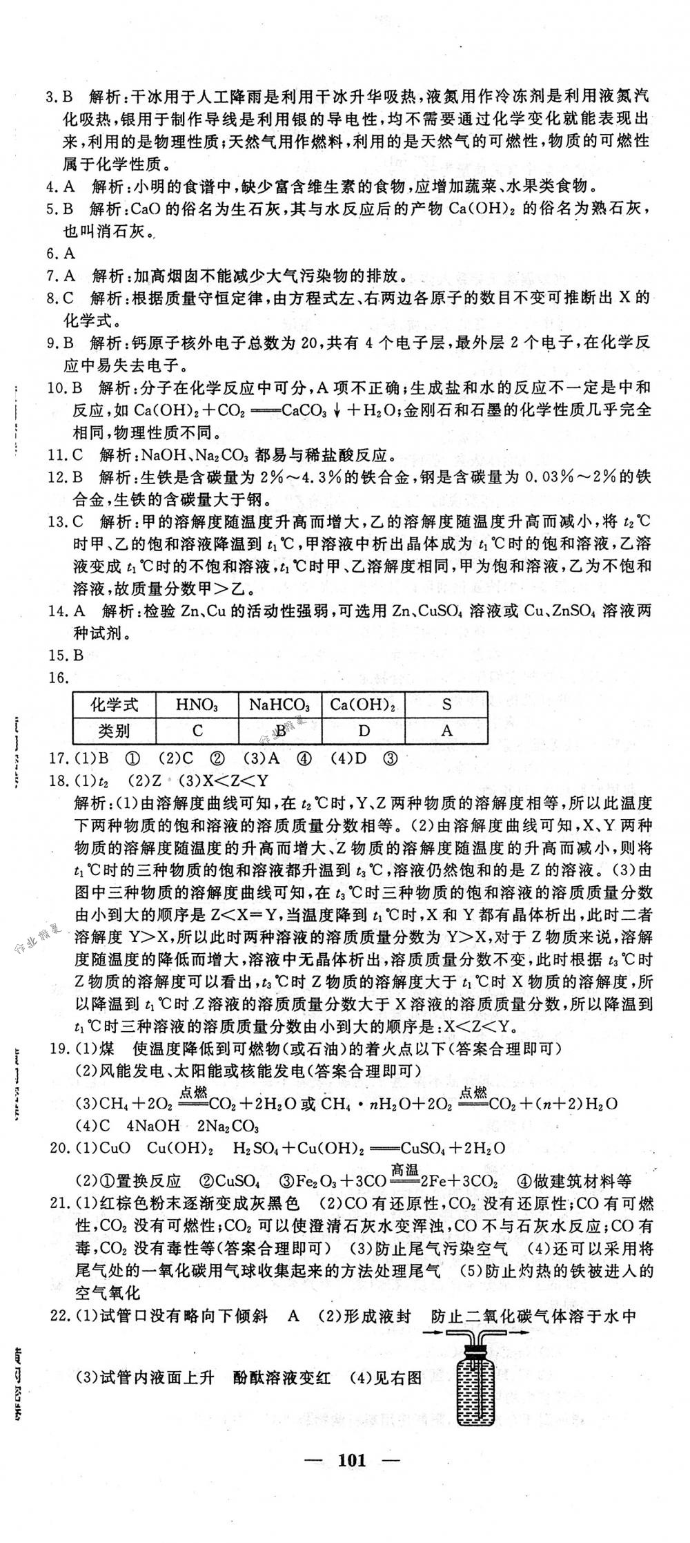 2018年王后雄黄冈密卷九年级化学下册人教版 第17页