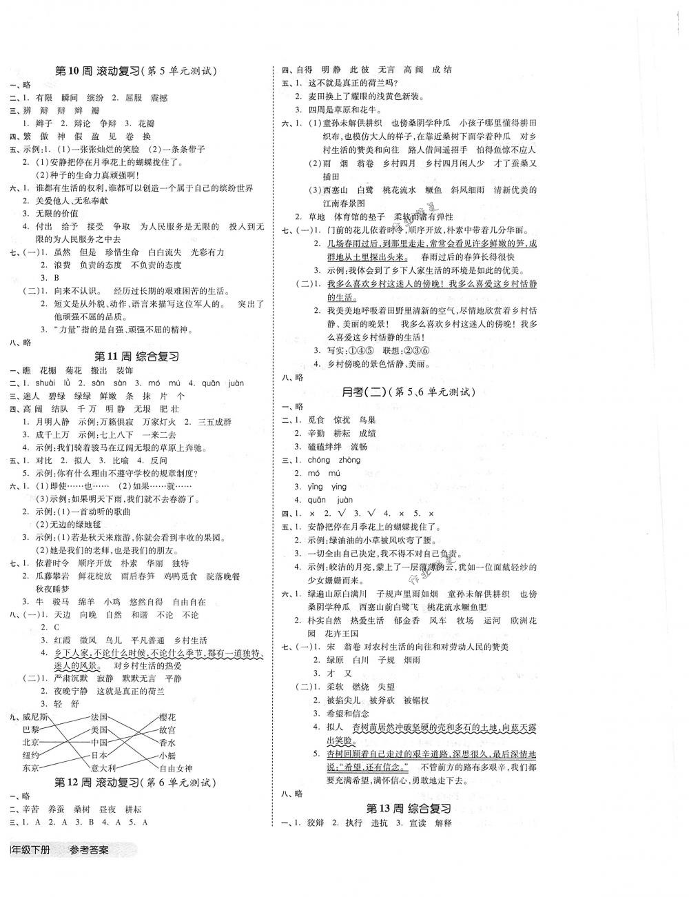 2018年全品小復(fù)習(xí)四年級(jí)語(yǔ)文下冊(cè)人教版 第4頁(yè)