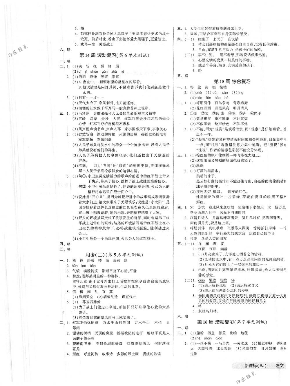 2018年全品小復(fù)習(xí)五年級(jí)語(yǔ)文下冊(cè)蘇教版 第5頁(yè)